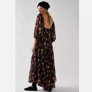 Free people you’re a jewel maxi dress printed SZ S